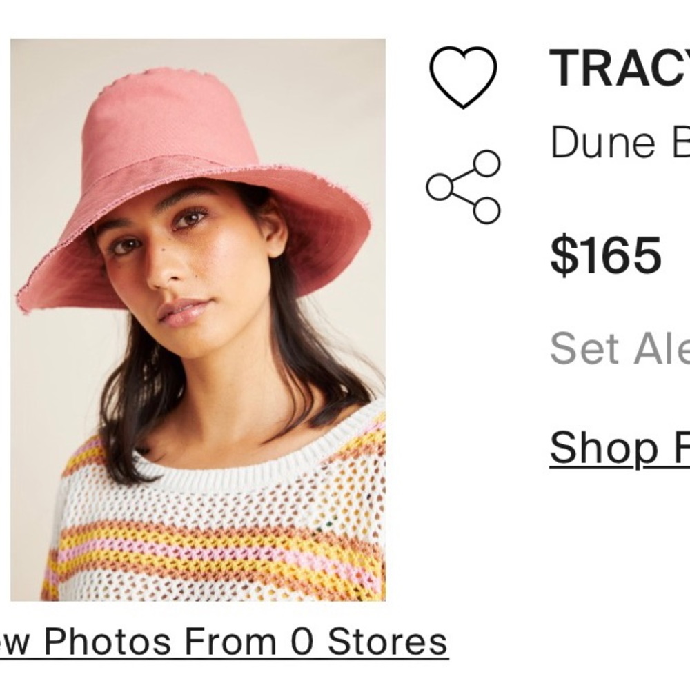 RARE Tracy Watts bucket hat in pink (dusty rose). Paid $132, never worn.